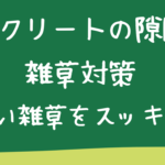 コンクリートの隙間の雑草対策。抜けない雑草をスッキリ駆除